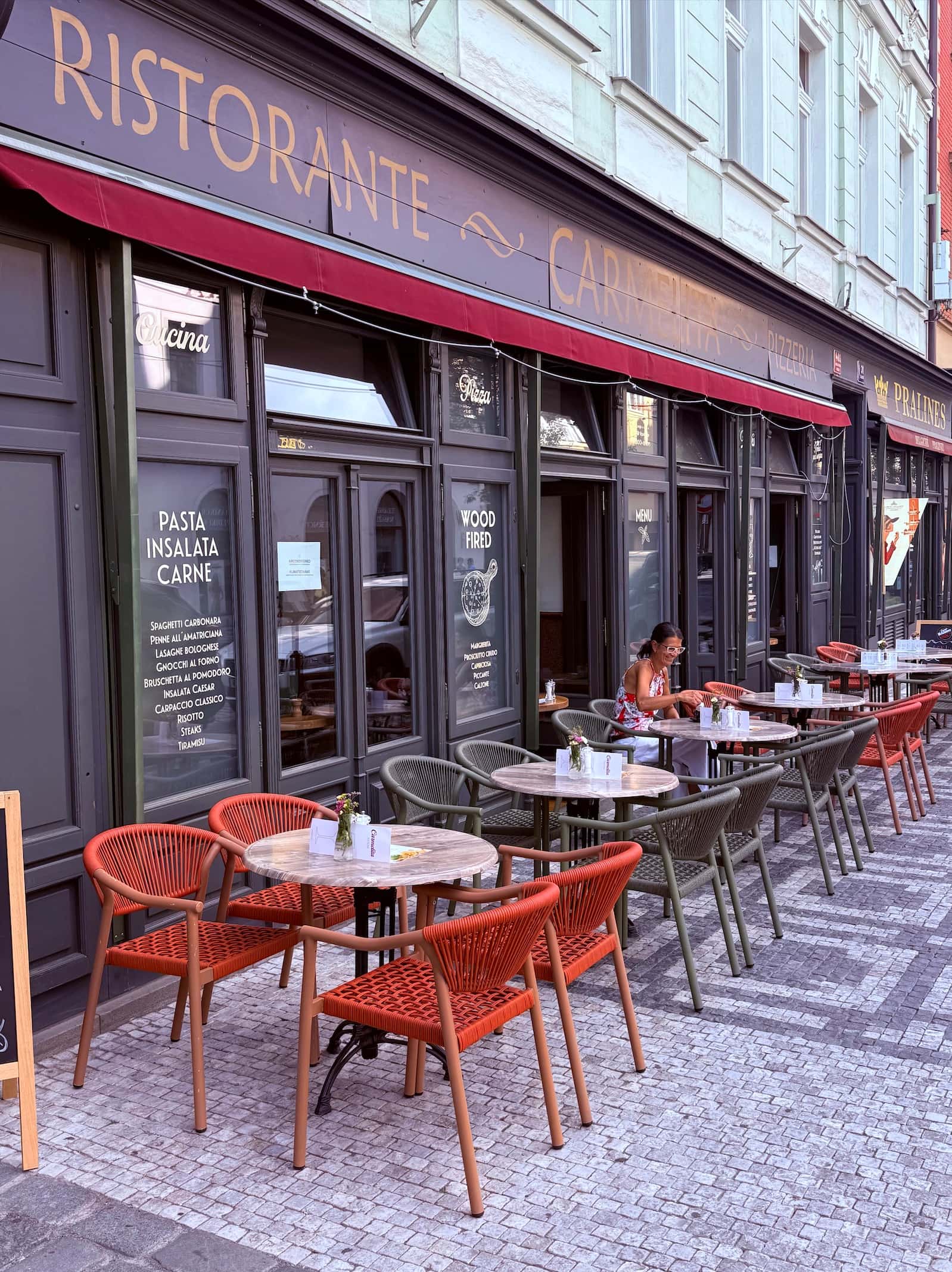 Carmelita Ristorante – the terrace on Újezd, Malá Strana