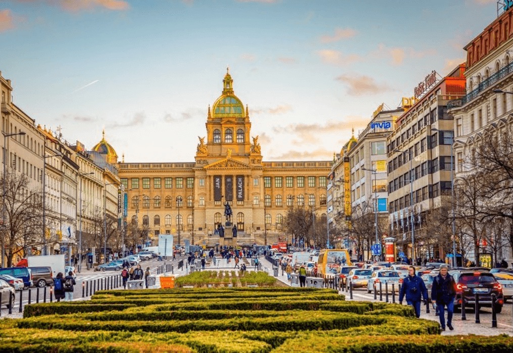 Wenceslas Square and the National Museum